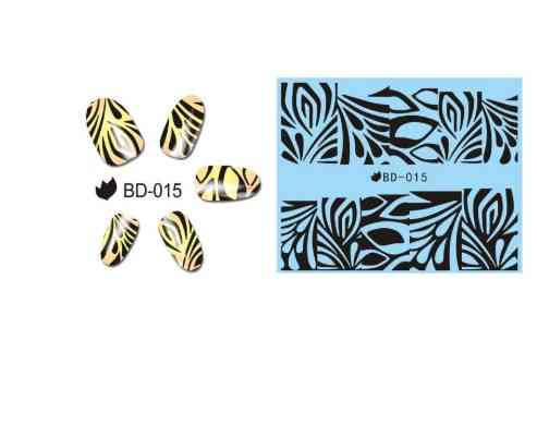 Наклейки для нігтів чорні BD-015 Київ