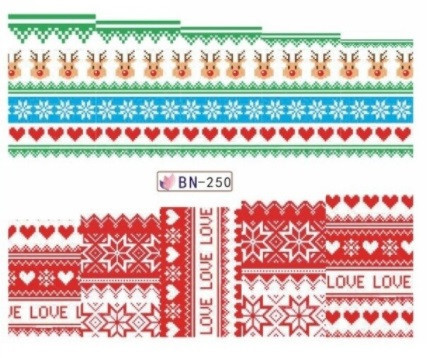 Стикеры на ногти на новый год - размер стикера 6*5см, инструкция по применению есть в описании товара Киев - изображение 1