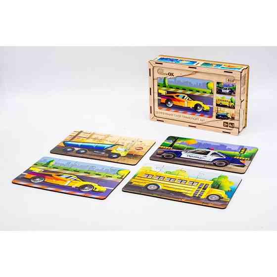 Дерев’яний дитячий пазл 4в1 "Транспорт" Puz-14785, 80 елементів Вінниця