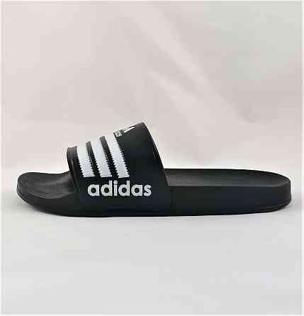 Шльопанці Adidas Чорні Сланці Тапочки Білі Адідас Жіночі (розміри: 36,37,38,39,40,41) Дніпро