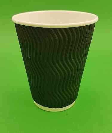 Склянка гофрована 340 мл "Чорний (20 шт.) Харків