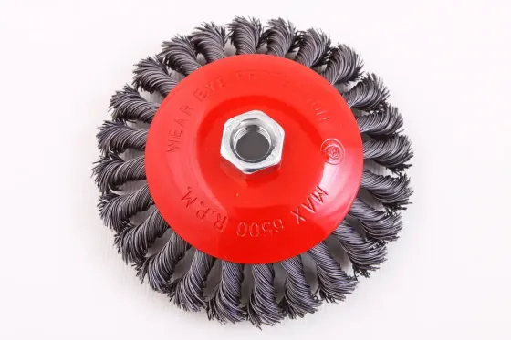 Щітка для УШМ конусна Intertool пучки витою дроту 125мм Вінниця