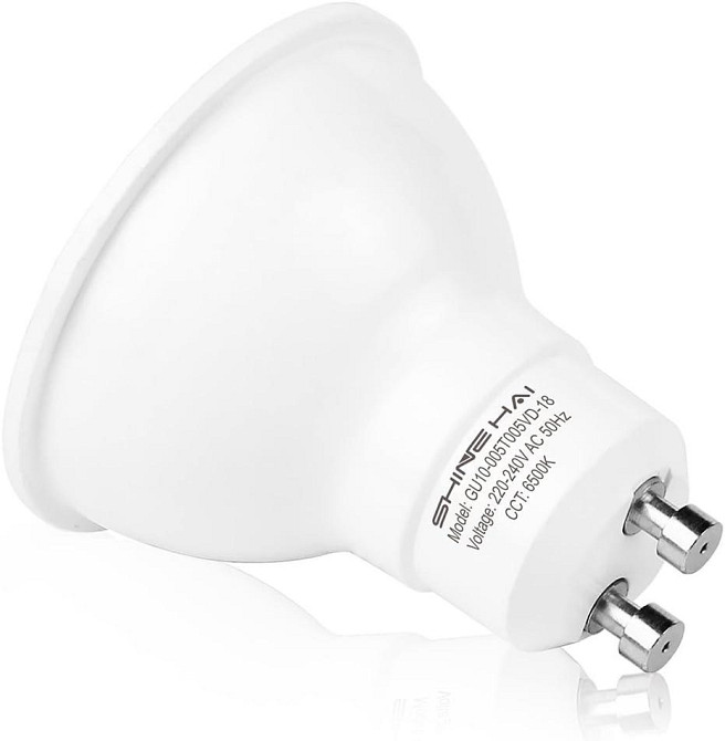 Лампы LED SHINE HAI GU10 5Вт 6500K 350 лм, комплект 6 шт, холодный свет, замена галогена Киев - изображение 4