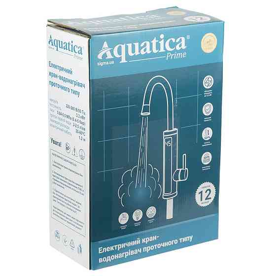 AQUATICA Кран-водонагреватель проточный s92 3.3кВт для кухни излив ухо на гайке с дисплеем и те Коломия