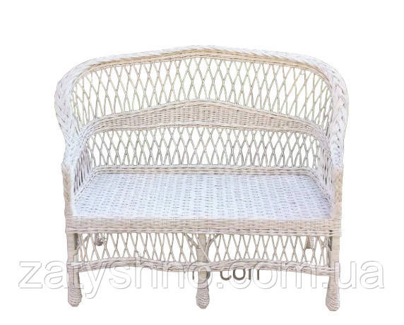Диван плетений білий з лози Київ - фото 1
