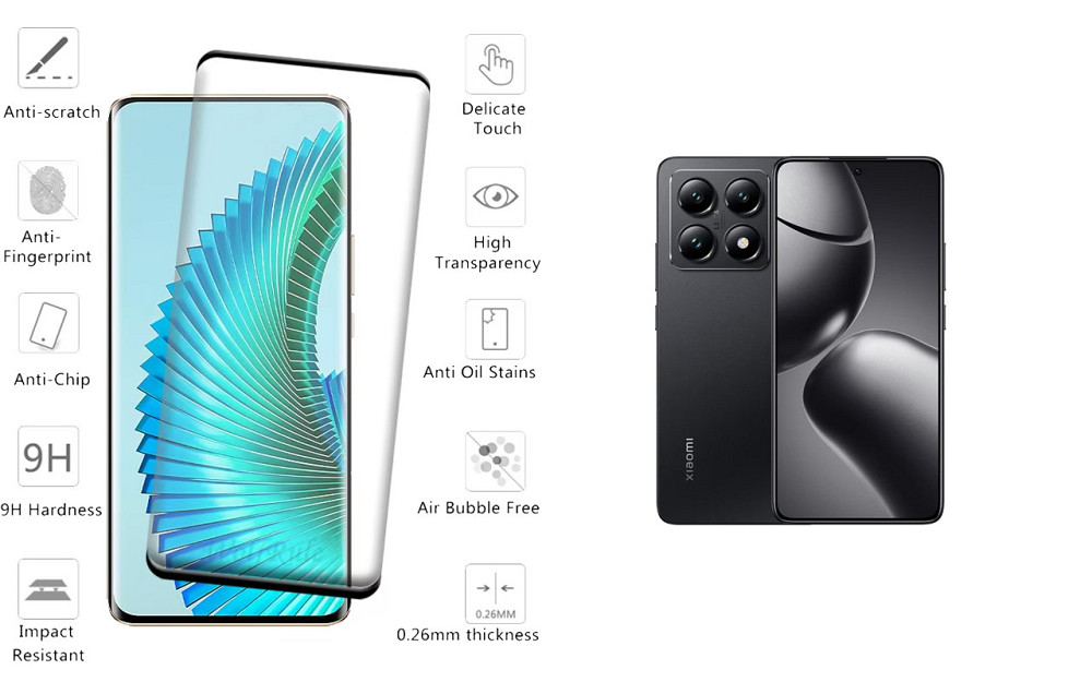 Защитное стекло HyperGlass Pro для Xiaomi 14T, Xiaomi 14T Pro – максимальная чувствительность и защита Киев - изображение 2