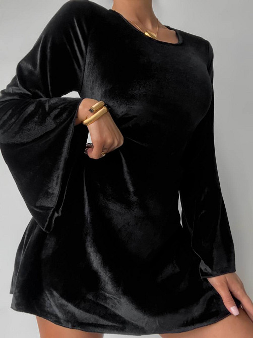 Жіноча стильна вечірня романтична оксамитова сукня Одеса - фото 4