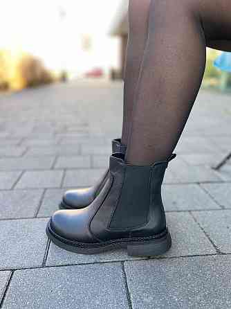 Edan Instruments Черевики жіночі EDAN чорні шкіра натуральна зима висота 15 см (5740) Коломия