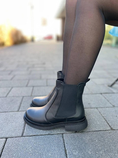 Edan Instruments Черевики жіночі EDAN чорні шкіра натуральна зима висота 15 см (5740) Коломия - фото 5