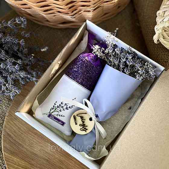 Ароматный мини-подарок: букетик лаванды и аромамешочек Ирпень