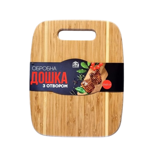 Дошка кухонна 25*20см бамбук з отвором 8860 S&T Житомир