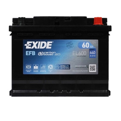 Акумулятор автомобільний EXIDE START-STOP EFB 60A (EL600) Вінниця - фото 1