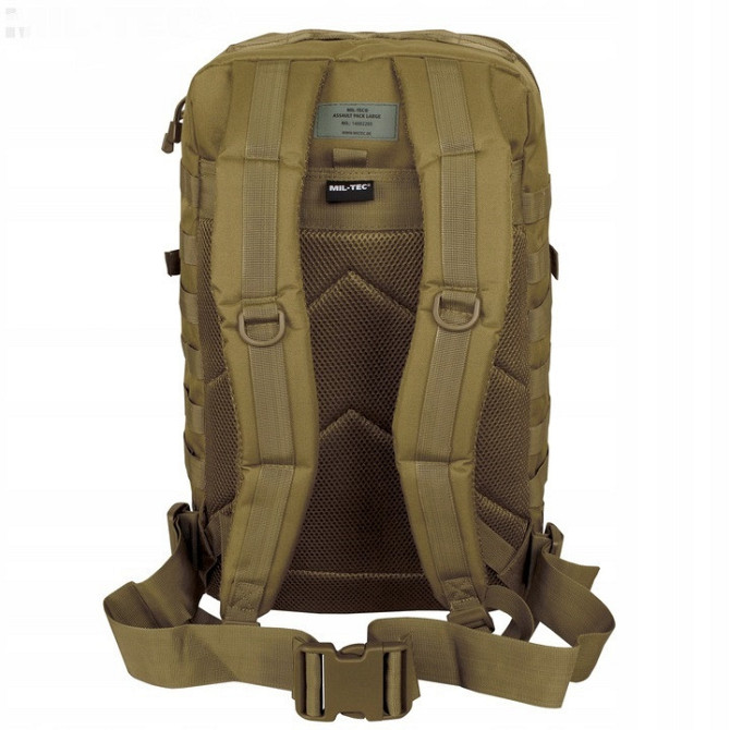 Тактичний Рюкзак 36 літрів із системою Molle 25 мм Mil-Tec від Sturm "Assault Large" (14002205) Coyo Нововолинськ - фото 6