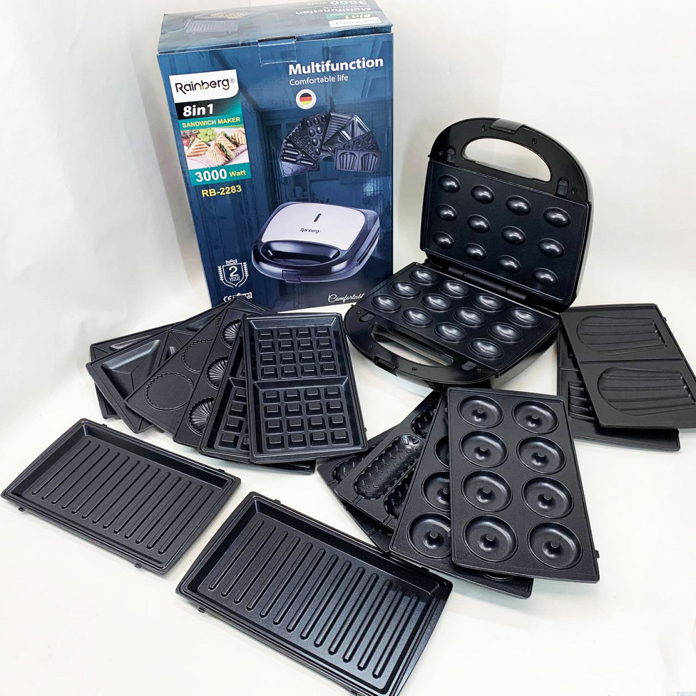 Вафельниця мультимейкер зі змінними формами, Притискний гриль для булочок і сендвічів LI-87 Івано-Франківськ - фото 6