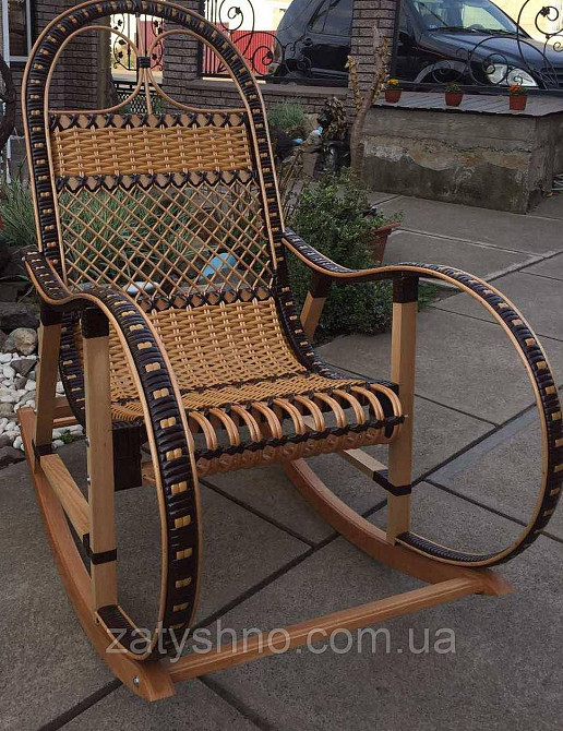 Крісло гойдалка з лози та ротанга | крісло-гойдалка плетена складана | крісло гойдалка з лози більше Київ - фото 8