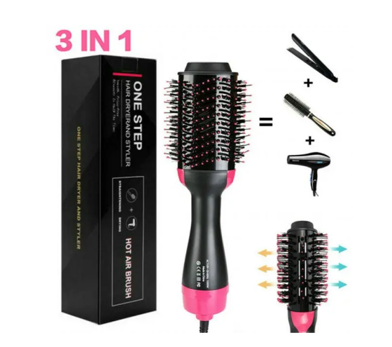 Фен-щетка для укладки волос One Step Hair Dryer 3 в 1, керамический нагрев, мощность 1000-1199Вт Одесса