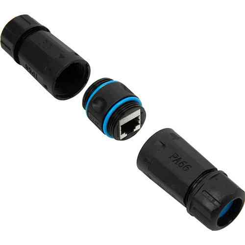 Соединитель RJ45 CAT6 IP68 водонепроницаемый уличный M23 разъем для интернет кабеля 8 pin герметичный корпус PA66 Киев