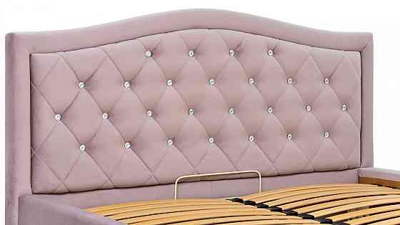 Кровать Двуспальная Scarlett VIP 160 х 190 см Riviera 65 С1 С дополнительной металлической цельносварной рамой Розовый Киев