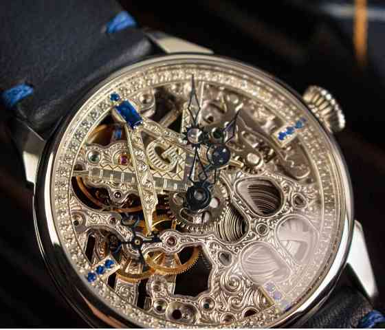 Ексклюзивний унікальний механічний годинник скелетон у масонському стилі Київ