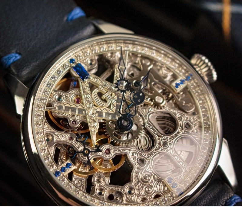 Эксклюзивные уникальные механические часы скелетон в масонском стиле Киев - изображение 4