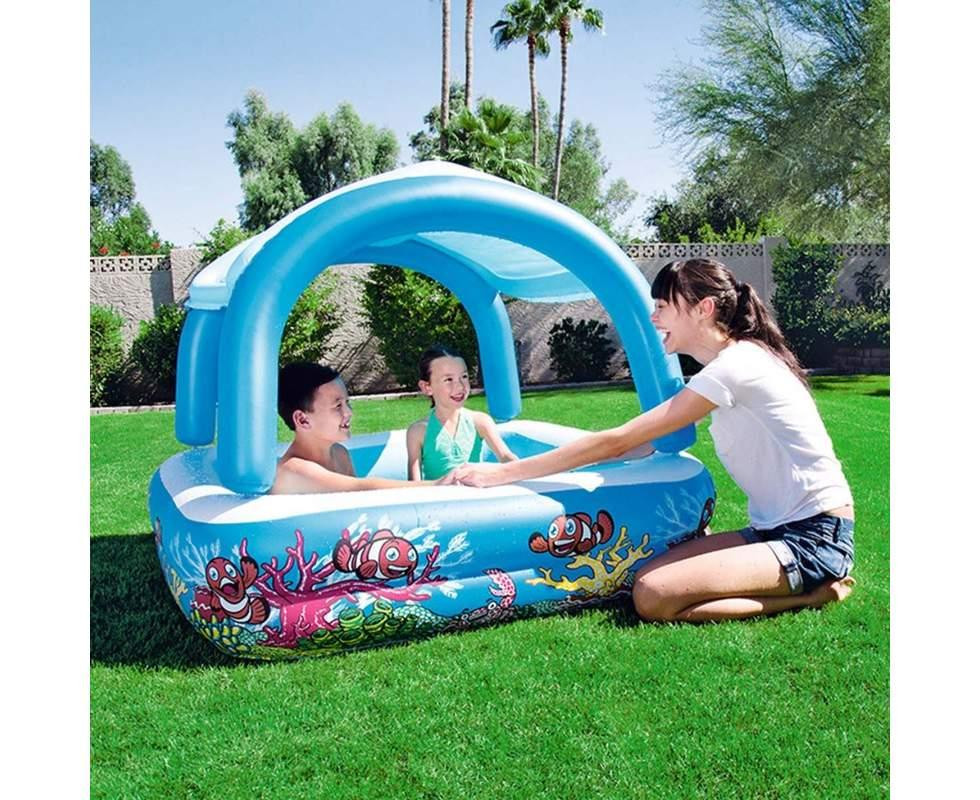 Басейн дитячий надувний BESTWAY зі знімним навісом об'єм 265л Блакитний (52192) Чернигов - изображение 2
