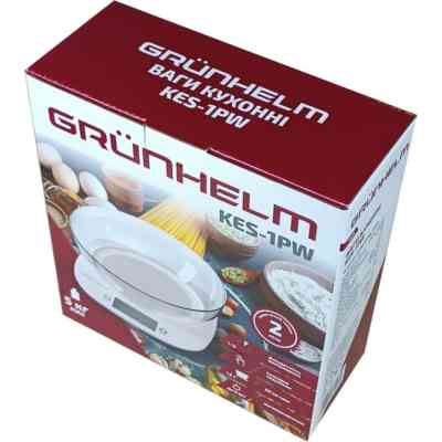 Весы кухонные Grunhelm KES-1PW Винница