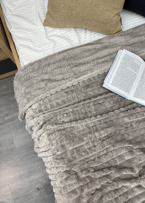 Плед-покривало Кубик 200х220 см (+-10см) Світло-сірий (87-228) Київ - фото 7