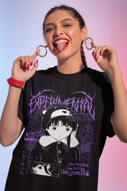 Футболка аниме Сериал Експериментс Лаин Лаин оверсайз (S/M/L) Черний AnimeJ0108 Днепр - изображение 1