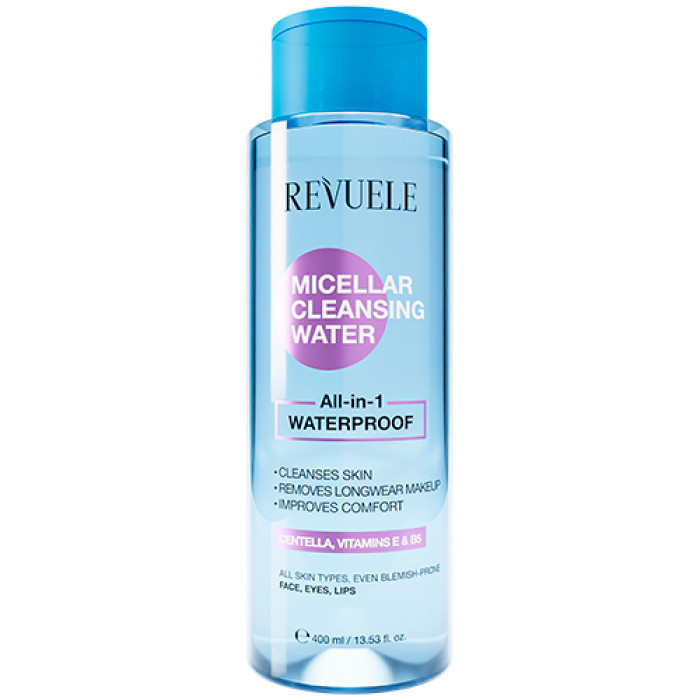 Мицеллярная вода All-In-1 для снятия водостойкого макияжа Micellar Cleansing Water Revuele 400 мл Киев - изображение 3
