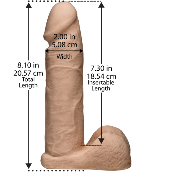 Фалоімітатор Doc Johnson Vac-U-Lock - 8 Inch ULTRASKYN Cock White (м'яте паковання!!!) Sex Aura Київ