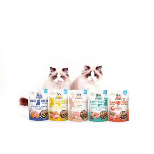 Ласощі Brit Raw Treat Freeze-dried Hair and Skin д/котів д/шерсті риба та індичка 40 г Київ