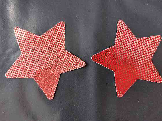 Стікіні для грудей Зірки 8 см червоний Київ