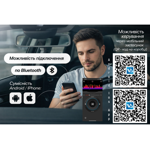 Автомагнітола Pulso-110611 із RGB-підсвічуванням, USB, FM, RCA, LCD-дисплей, 4x50 Вт, керування Bluetooth Харків - фото 10
