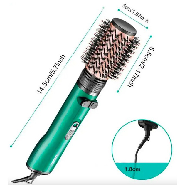 Воздушный стайлер для волос VGR V-498 2 в 1, Портативный фен с насадками, Фен ионизированный DS-90 Львов - изображение 2