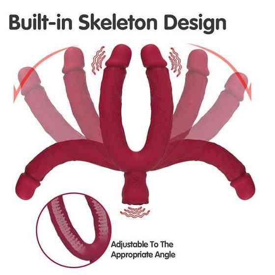 Двосторонній вібратор Y-Lover Rose Bloom Бордовий Вінниця