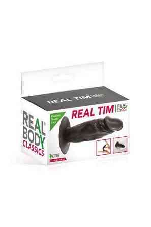 Фаллоимитатор Real Body - Real Tim Black, TPE, диаметр 3,4см Sex Aura Киев