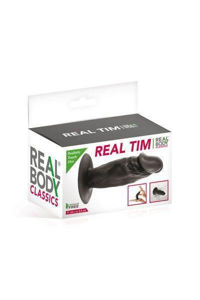 Фаллоимитатор Real Body - Real Tim Black, TPE, диаметр 3,4см Sex Aura Киев - изображение 3