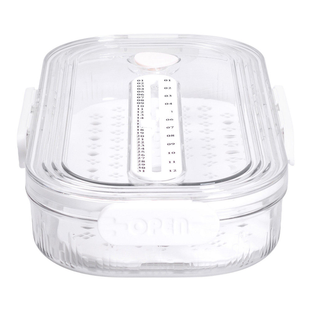 Yiwu Контейнер для їжі пластиковий 32.5х17.5х6 см харчовий контейнер з індикатором дати 1 л Біл Коломыя - изображение 7
