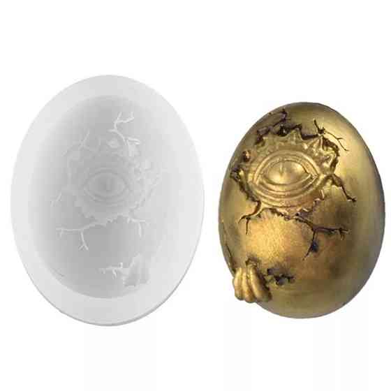 Молд силиконовый Яйцо дракона 60 на 80 мм серый Киев