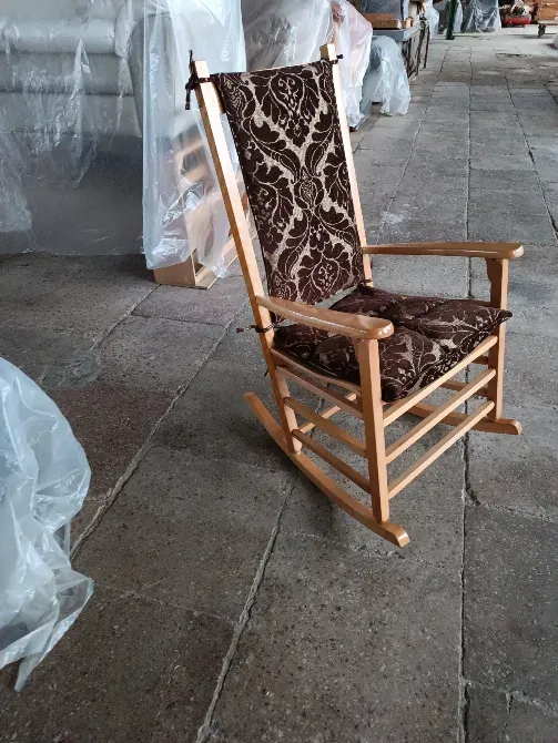 Крісло-гойдалка (качалка) лакована +накидка Ужгород - фото 4
