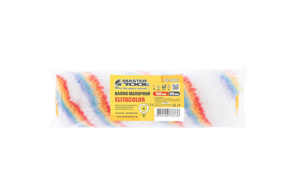 Валик малярський MASTERTOOL Elitacolor 30/150/11 мм Ø 6 мм 92-4805 Коломыя - изображение 3