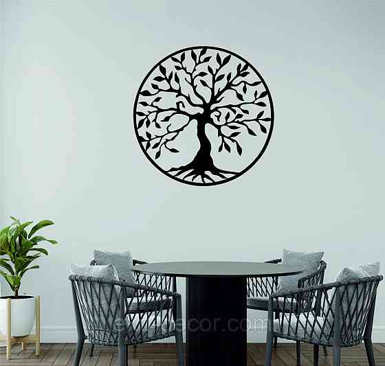 Декоративное настенное 3D Панно «Дерево в кругу» Декор на стену с объемом Киев