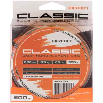 Волосінь Brain Classic Carp Line (solid orange) 300m 0.30mm 20lb 8.8kg (1858.80.99) Вінниця