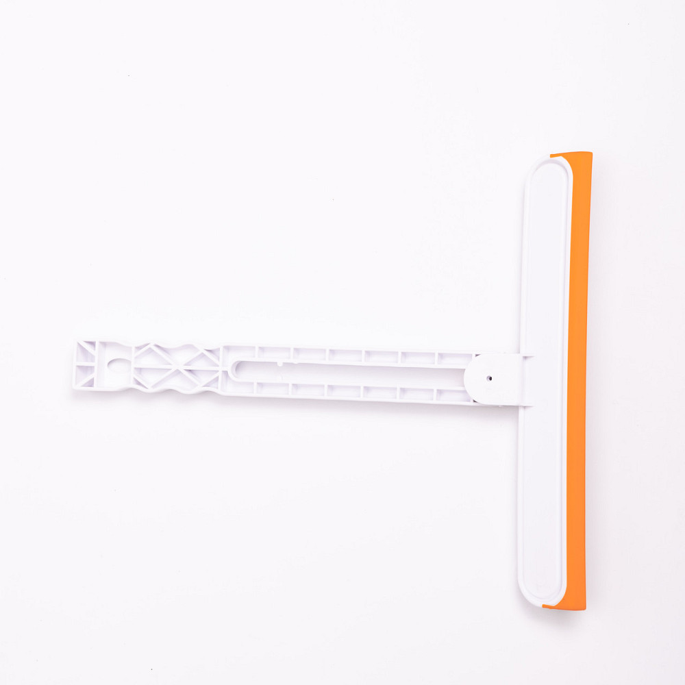 Скребок для миття скла складний з абразивною губкою та гумовим лезом для вікон дзеркал душу Помаранчевий HP-35015-27O Коломыя - изображение 4