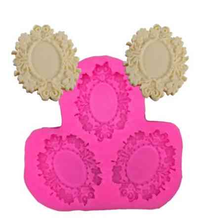 Молд силиконовый Рамки 85 на 90 мм розовый Киев