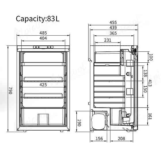 Компрессорный автохолодильник Alpicool R85 (83 литра). До -20℃. Питание – 12, 24 вольт Киев