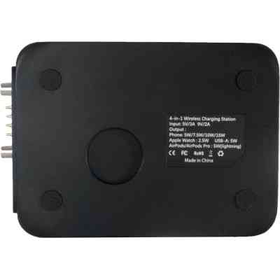 Зарядний пристрій Extradigital 4-in-1 Wireless charging for iPhone / iWatch / Airpods (W8) Black (CWE1533) Вінниця