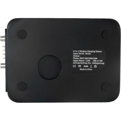 Зарядное устройство Extradigital 4-in-1 Wireless charging for iPhone / iWatch / Airpods (W8) Black (CWE1533) Винница - изображение 4