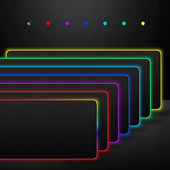 Великий RGB килимок для ігрової мишки та клавіатури з підсвічуванням 80x30 см Бровари - фото 6