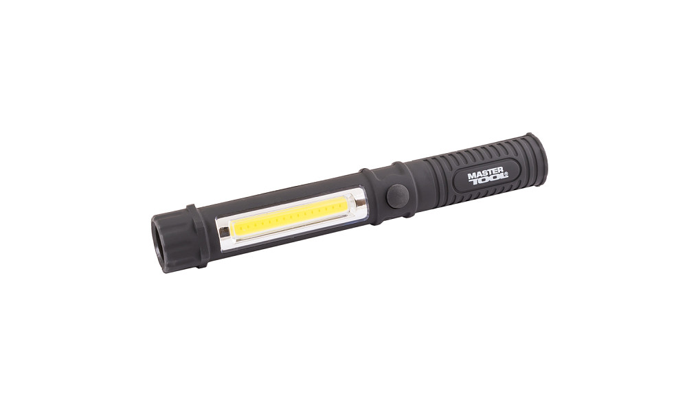 MASTERTOOL Ліхтарик магнітний MASTERTOOL 168х24 мм LED+COB LED 3xAAA ABS 94-0806 Коломия - фото 9